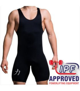 Gruby czarny Singlet Strengthshop IPF Approved