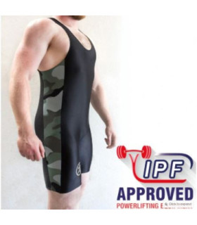 Singlet czarny + moro - Strengthshop IPF Approved